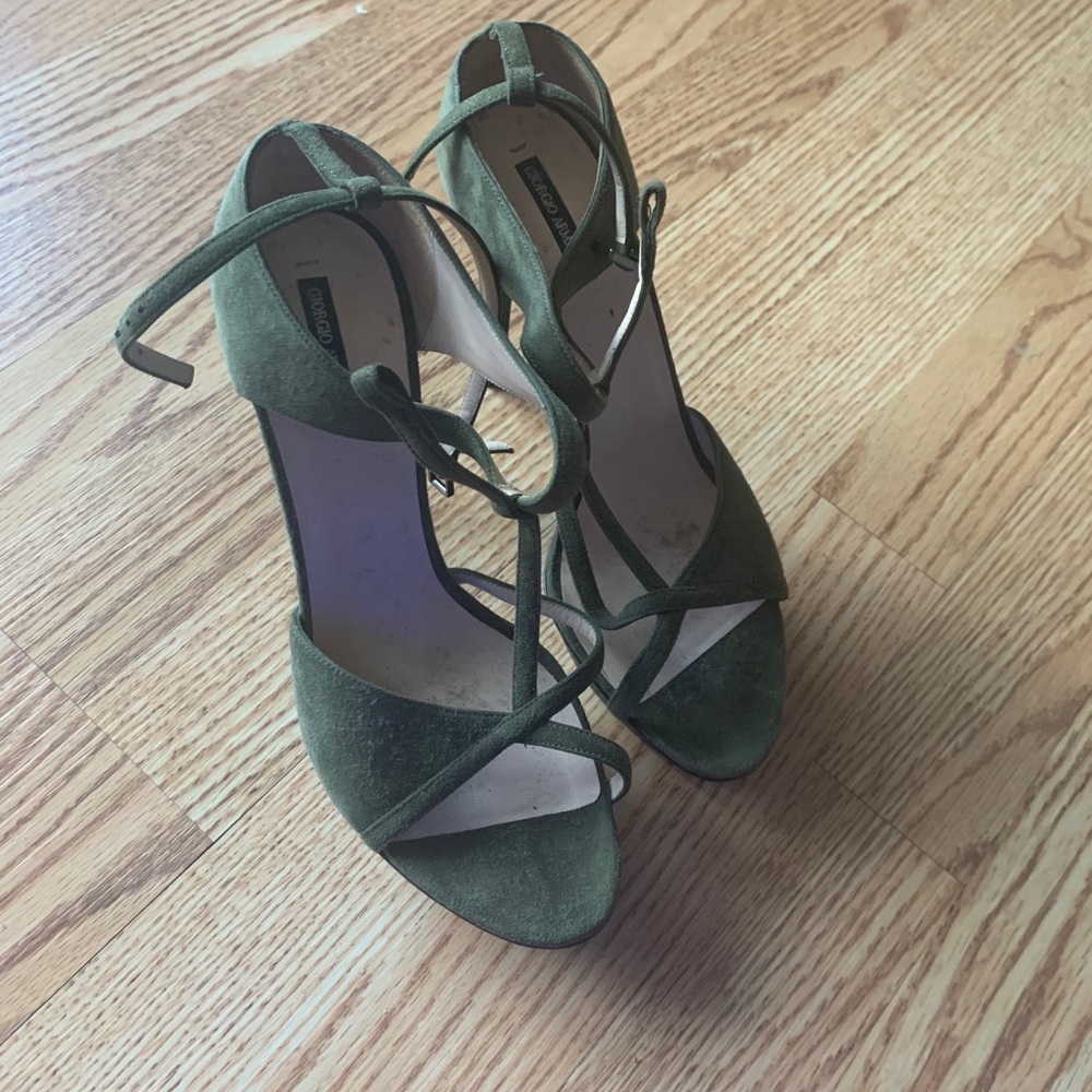 Forrest Green Giorgio Armani stilettos